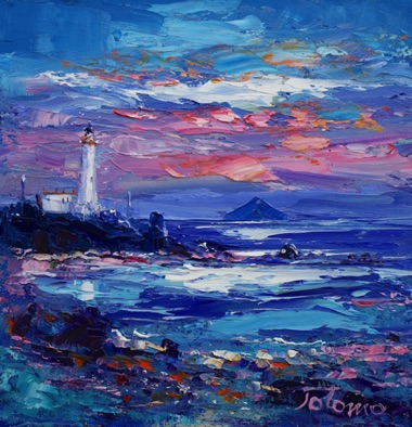 Turnberry Light and Ailsa Craig 9x9